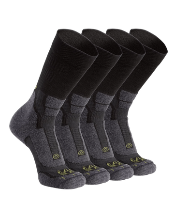 StrongWool Hybrid Crew Sock 4-Pair Pack | Grey Green